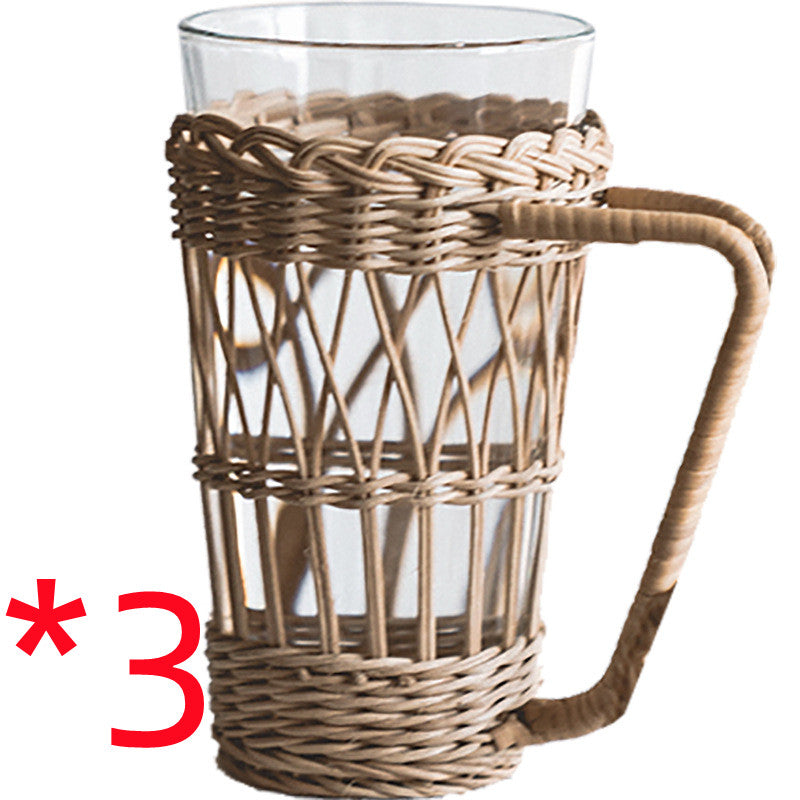 Rattan Woven Cup Set Cup Gift