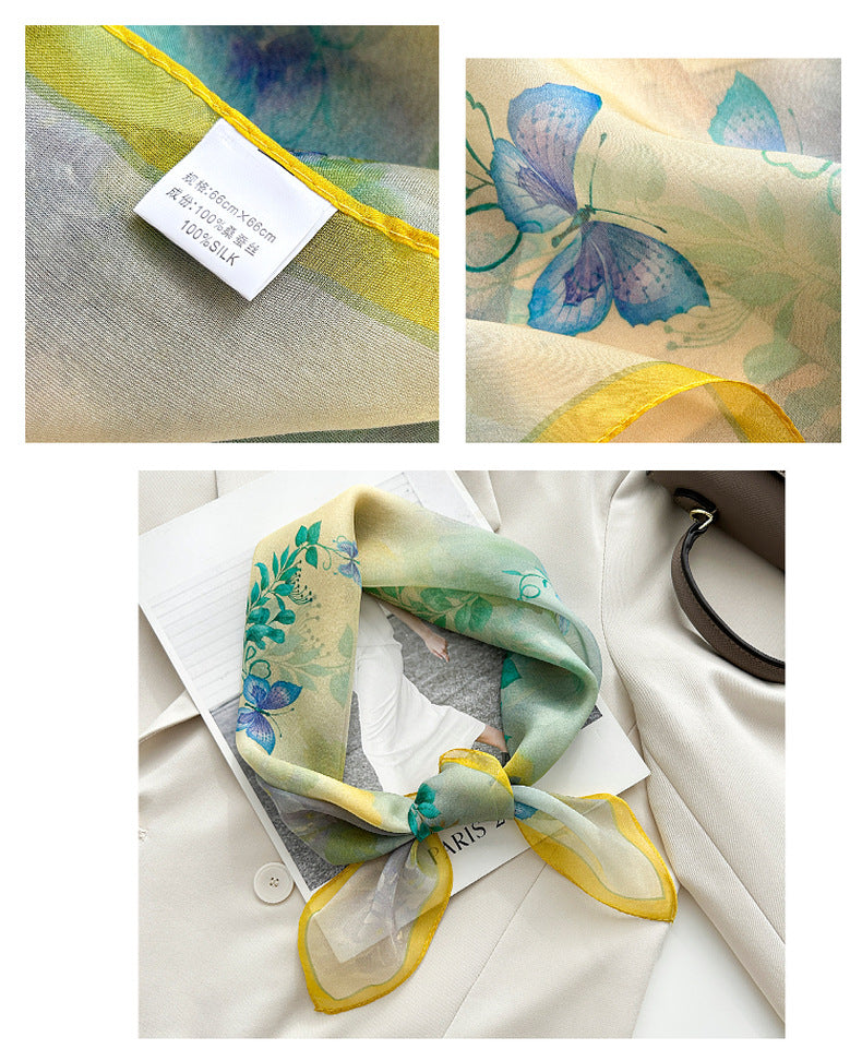 Graceful And Fashionable Silk Chiffon Scarf For Women