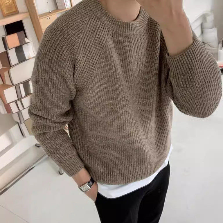 Sweater Men's Loose And Lazy Style All-matching Pullover Thickened Sweater