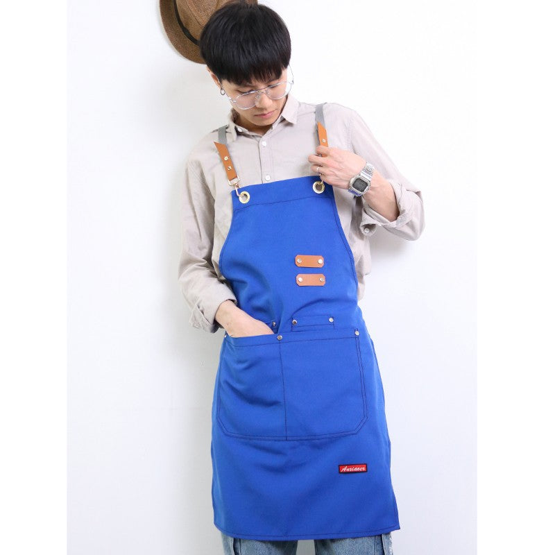 Household/Hair Stylist/Baking Men's And Women's Restaurant Denim Overalls Apron