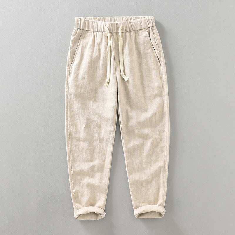 Men's Thin Breathable Cotton And Linen Casual Pants