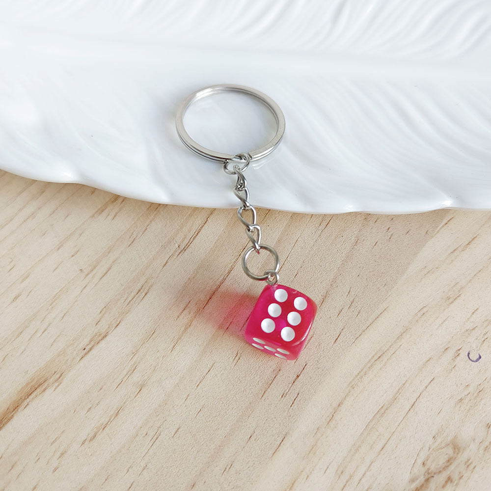 Creative Small Size Dice Keychain DIY Bag Bag Charm