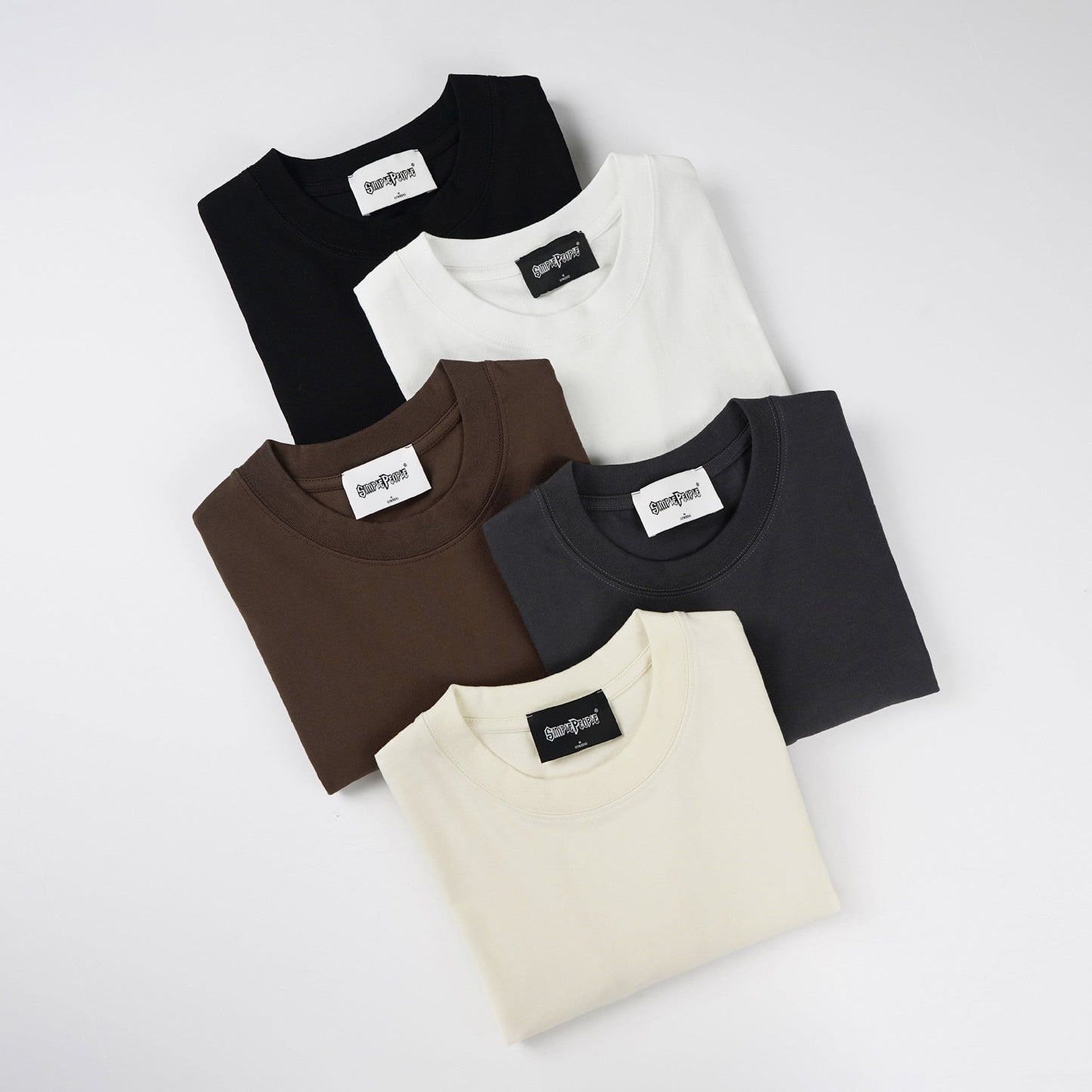 Round Neck Short Sleeve Drop Shoulder Casual