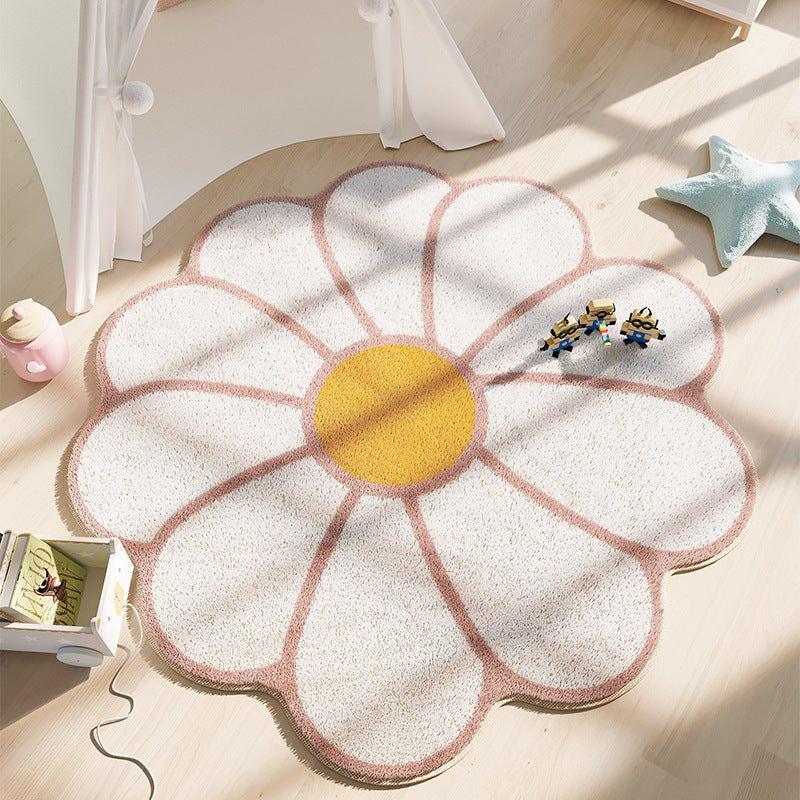 New Round Flower Rug For Living Room, Bedroom, Office, or Bathroom