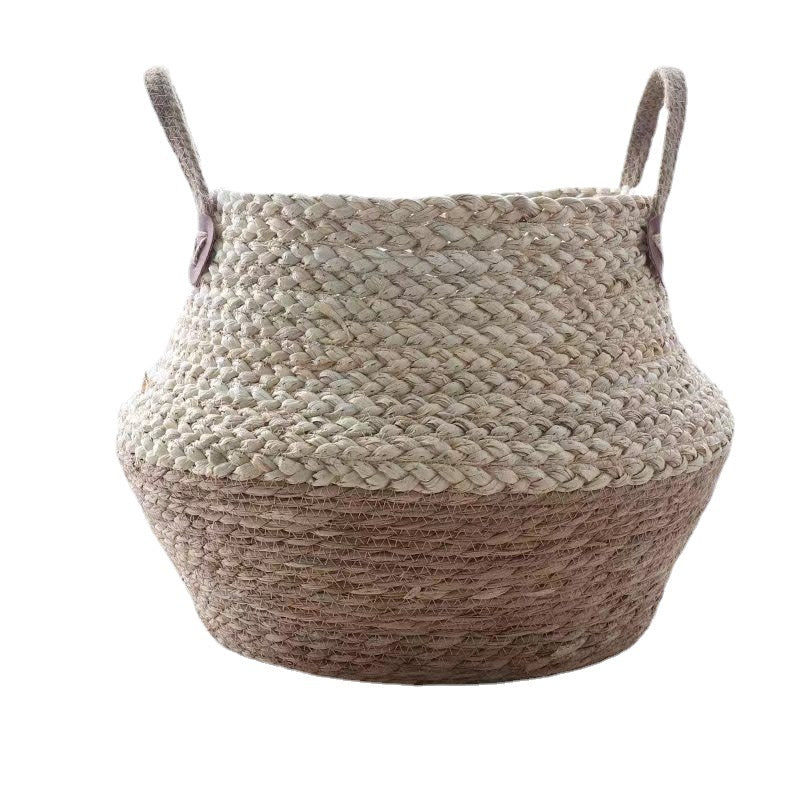 Household Fashion Simple Plant Crafts Straw Woven Flowerpot