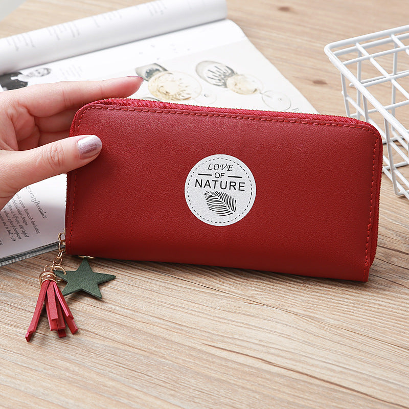 Women's Fashion Tassel Zipper Clutch Bag