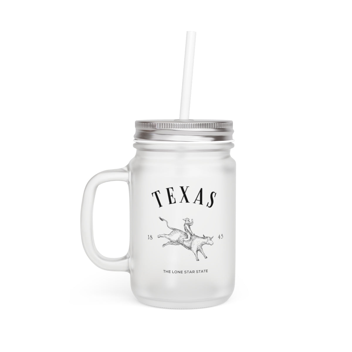 Texas Iced Coffee Tumbler, Texas Frosted Glass Tumbler, Texas Wedding, Texas Girls Trip, Texas Bachelorette Mason Jar