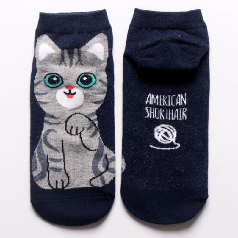 Cotton Boat New Women's Socks Classic Cartoon Socks