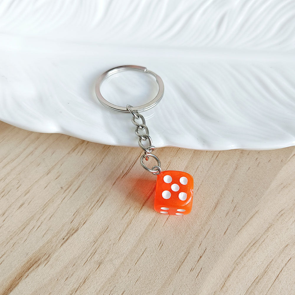 Creative Small Size Dice Keychain DIY Bag Bag Charm