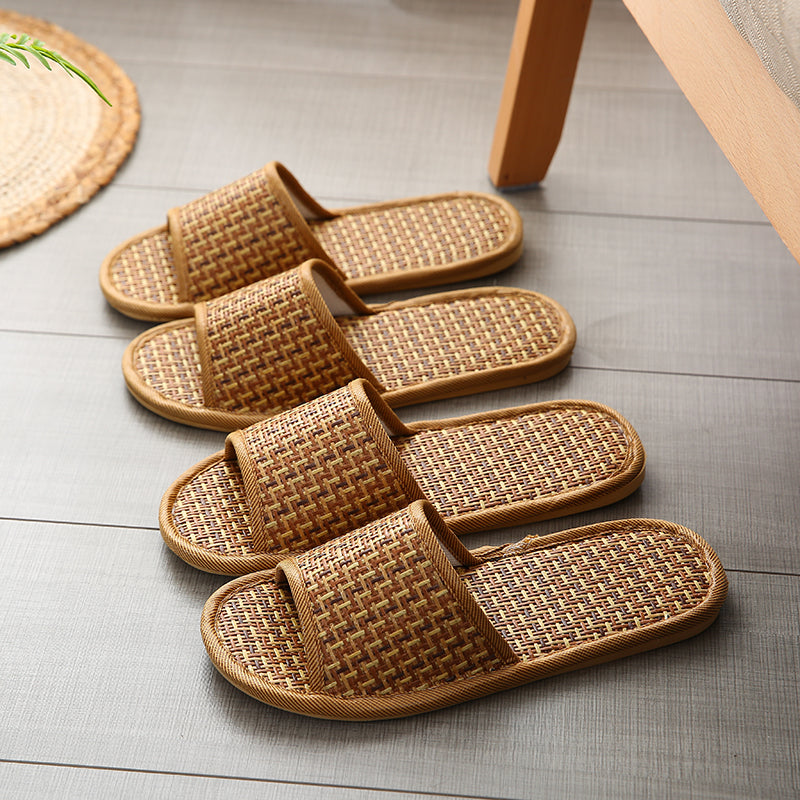 Rattan Straw Woven Slippers