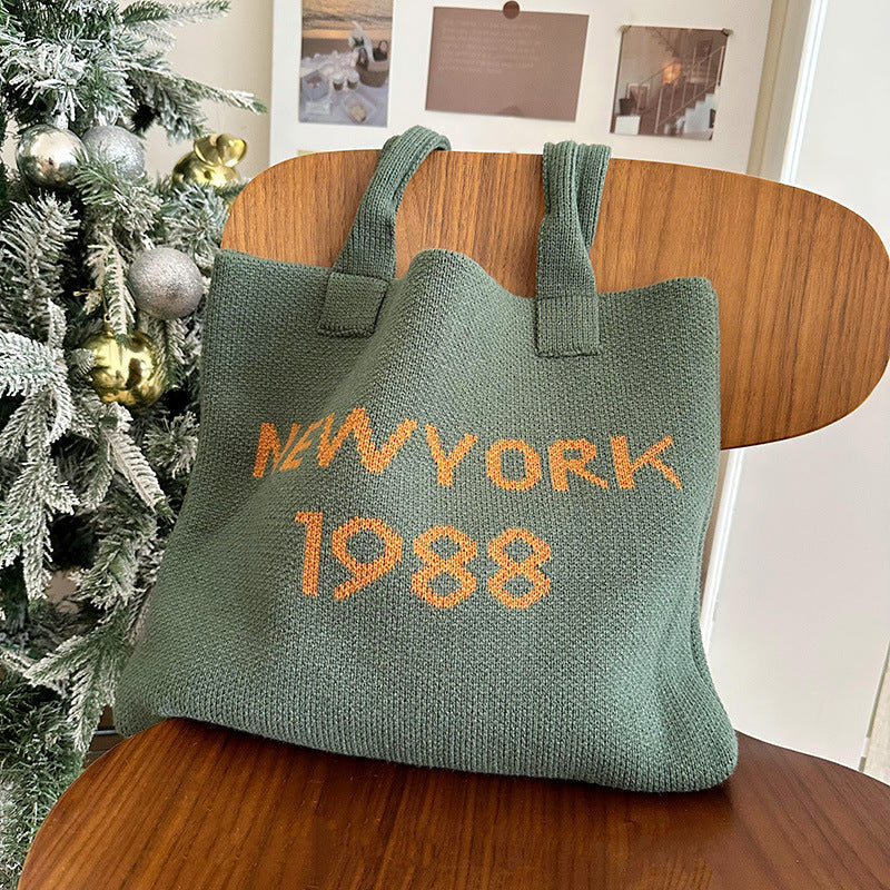 New York 1988 Women's Stylish Simple And Versatile Large Capacity Shoulder Tote