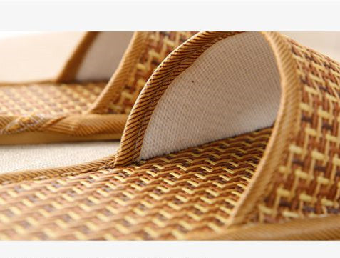 Rattan Straw Woven Slippers