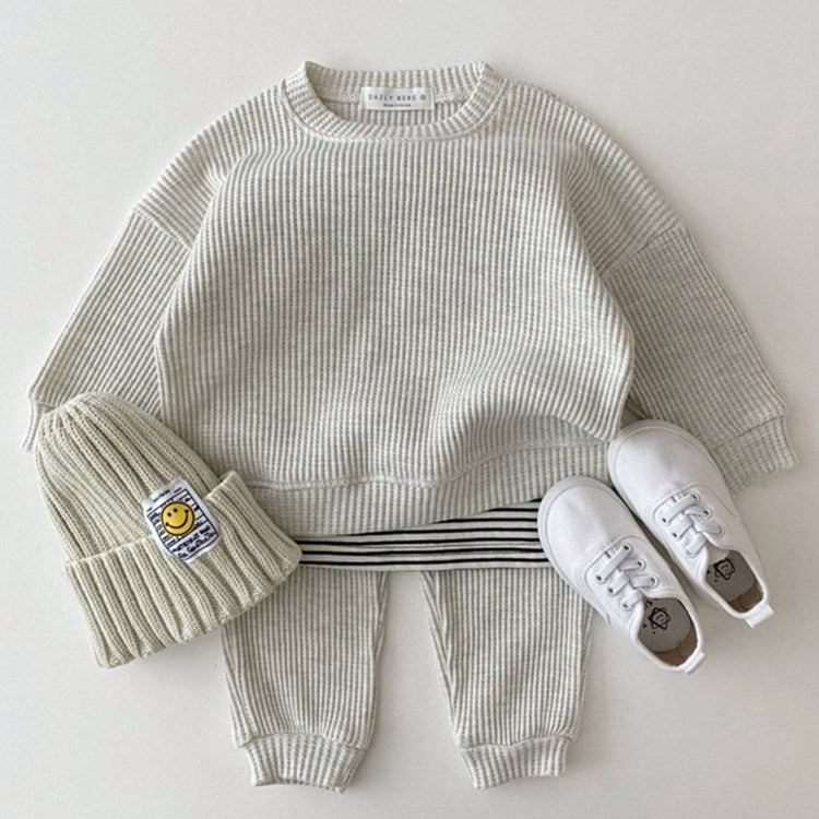 Infant Children's Clothing Sports Suit Spring And Autumn Baby Casual Sweater Suit Boys And Girls Two-piece Trousers