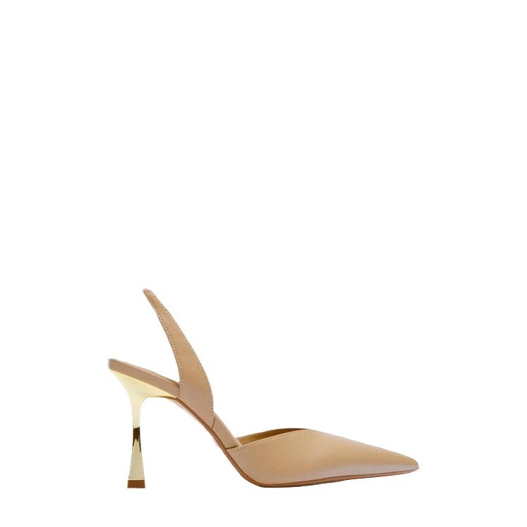 Nude Pointed High Heels For Women