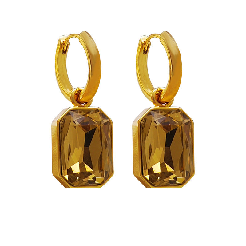 Copper Gold-plated Earrings Retro Design