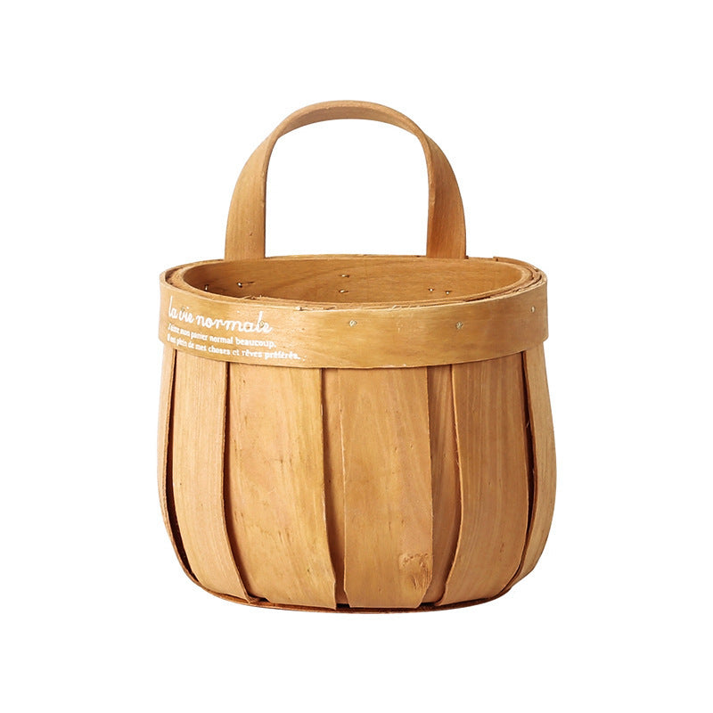 Storage Basket Wall Hanging Wicker Basin Home Garden Wall Decoration