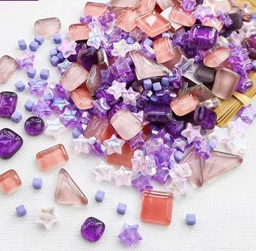 1cm DIY Small Particle Crystal Mosaic Patch Handmade