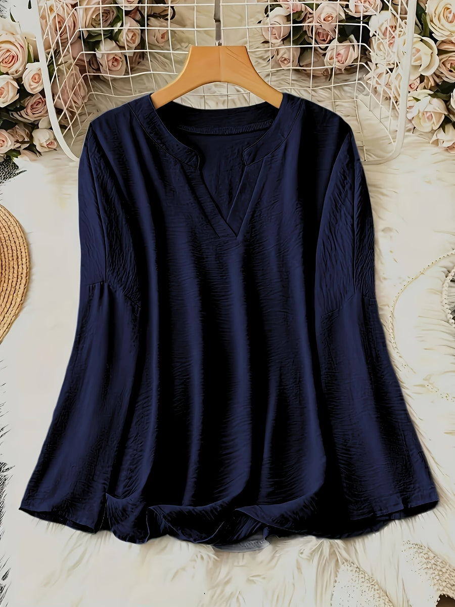 Classic Long Sleeve V-Neck Top