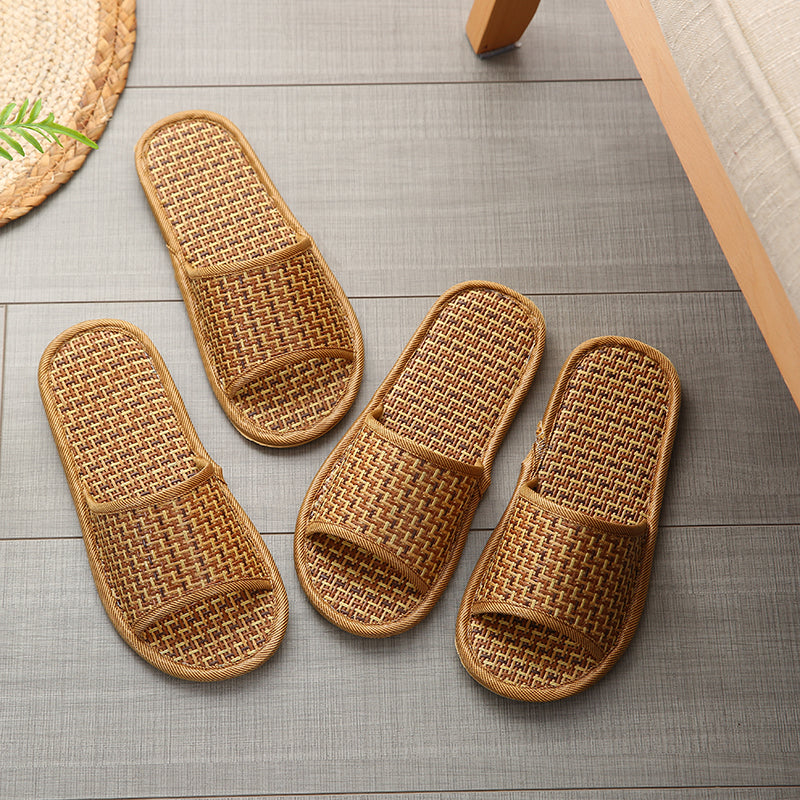 Rattan Straw Woven Slippers