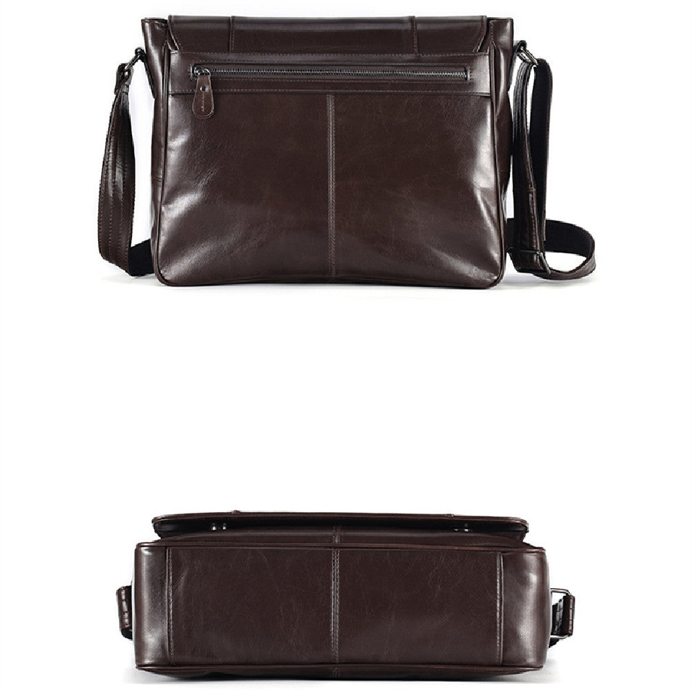 Cowhide One-shoulder Messenger Bag