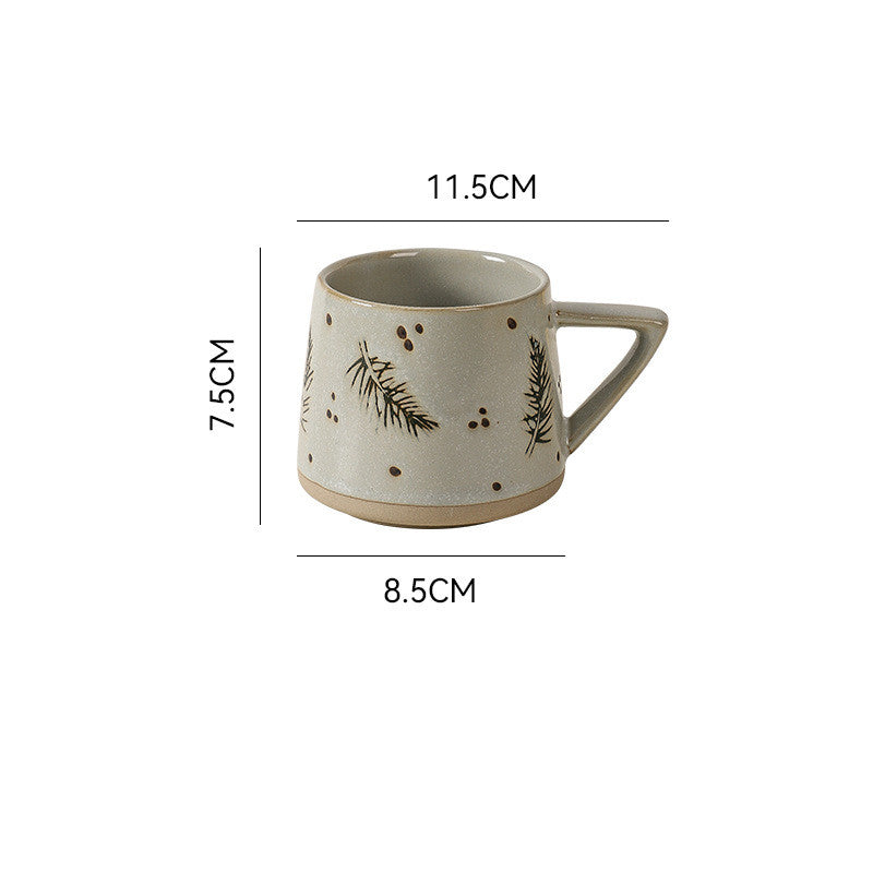 Christmas Retro Ceramic Kiln Changing Cup Mug