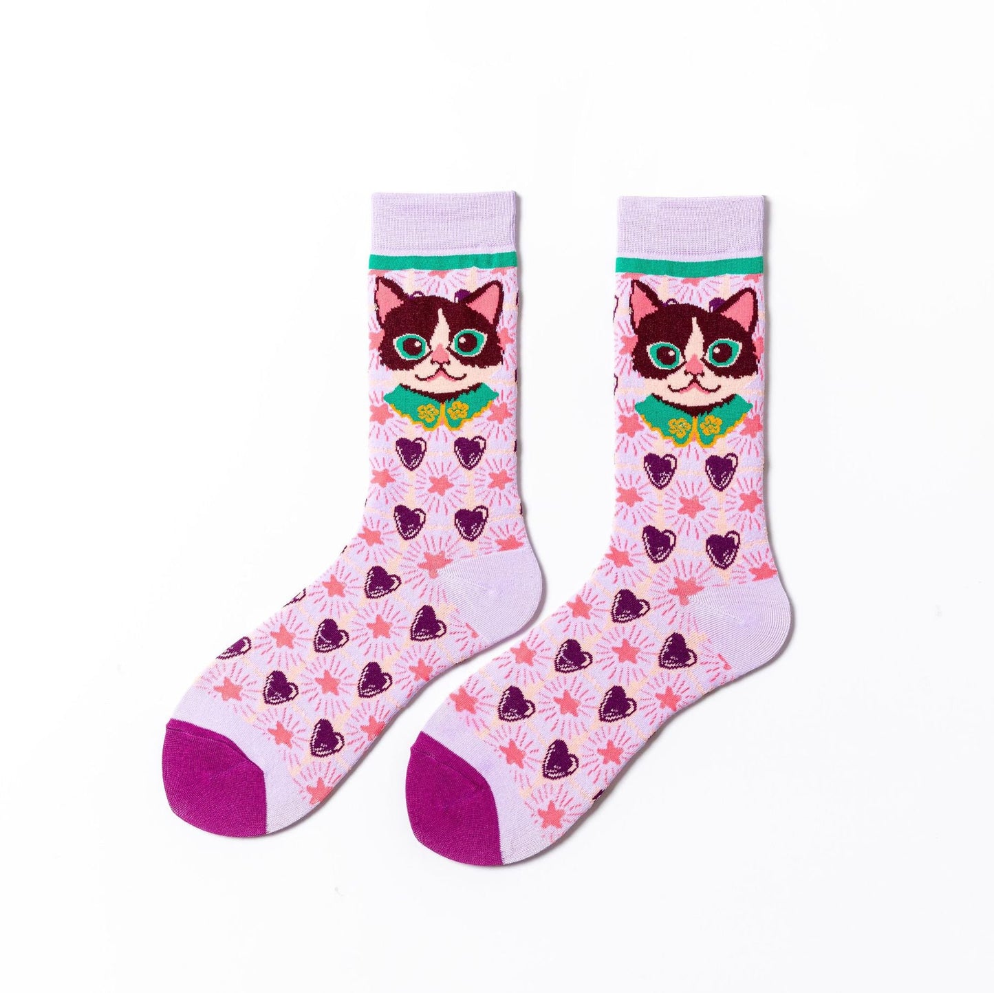 Women's Kitten Pattern Cartoon Cotton Socks