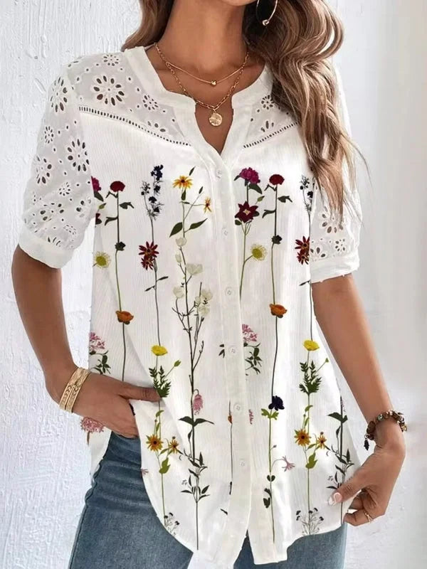 Embroidered Short Sleeve Shirt