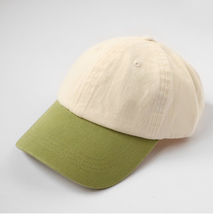 Muted Simple Stitching Ice Cream Color Street Casual Baseball Cap