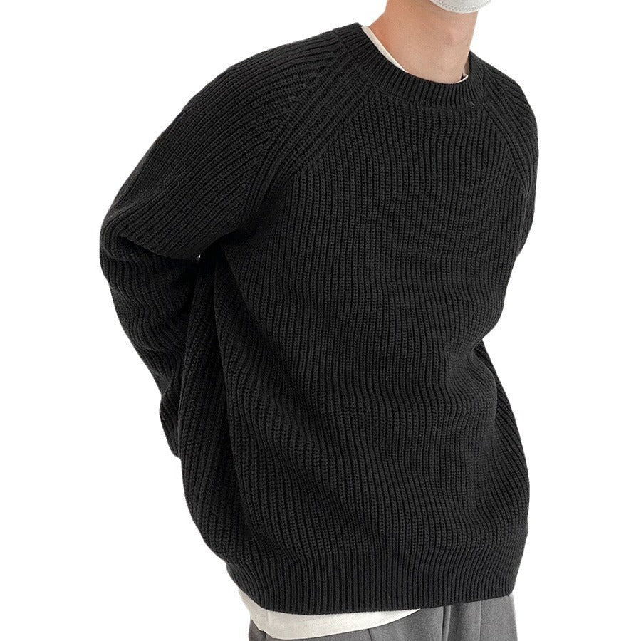 Sweater Men's Loose And Lazy Style All-matching Pullover Thickened Sweater