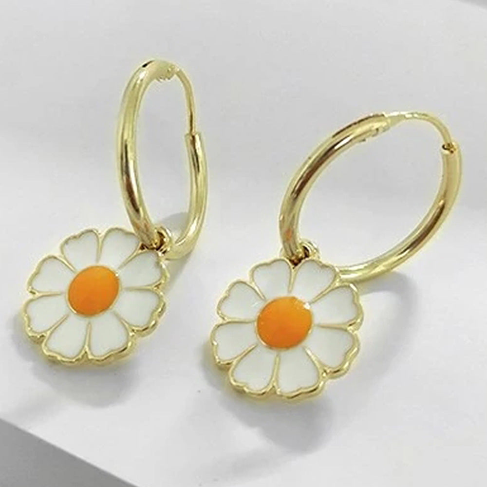 Fashion Flower Ear Buckle Creative Eggflower