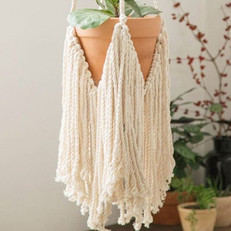 Indoor Decorative Woven Basket Plant Net Bag