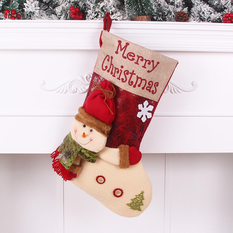 Christmas Highly Decorated Stocking Gift Bag