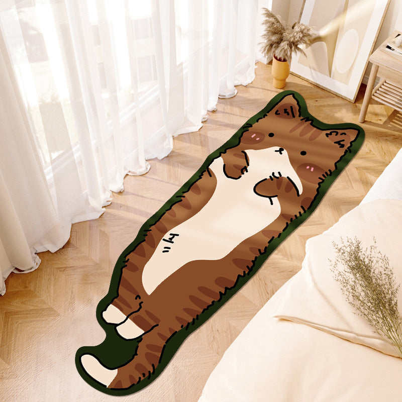 Cartoon Carpet Bedroom Bedside Blanket Window Cushion Washable Cashmere Room Foot Mat