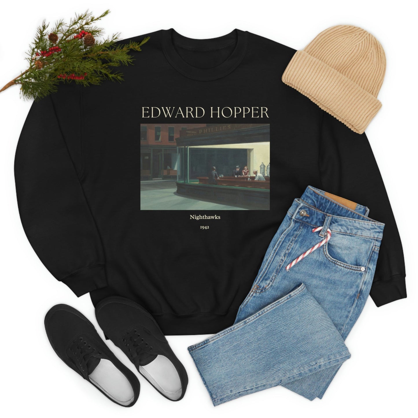 Edward Hopper Nighthawks Art Sweatshirt, Famous Painting Pullover