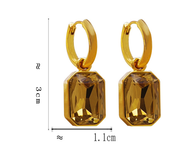 Copper Gold-plated Earrings Retro Design