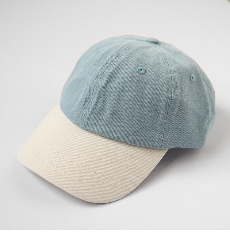 Muted Simple Stitching Ice Cream Color Street Casual Baseball Cap