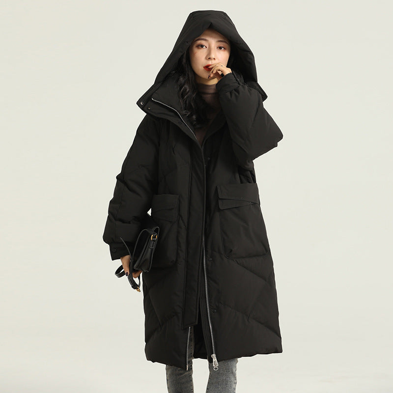 White Down High-end Warm Women's Slimming Coat