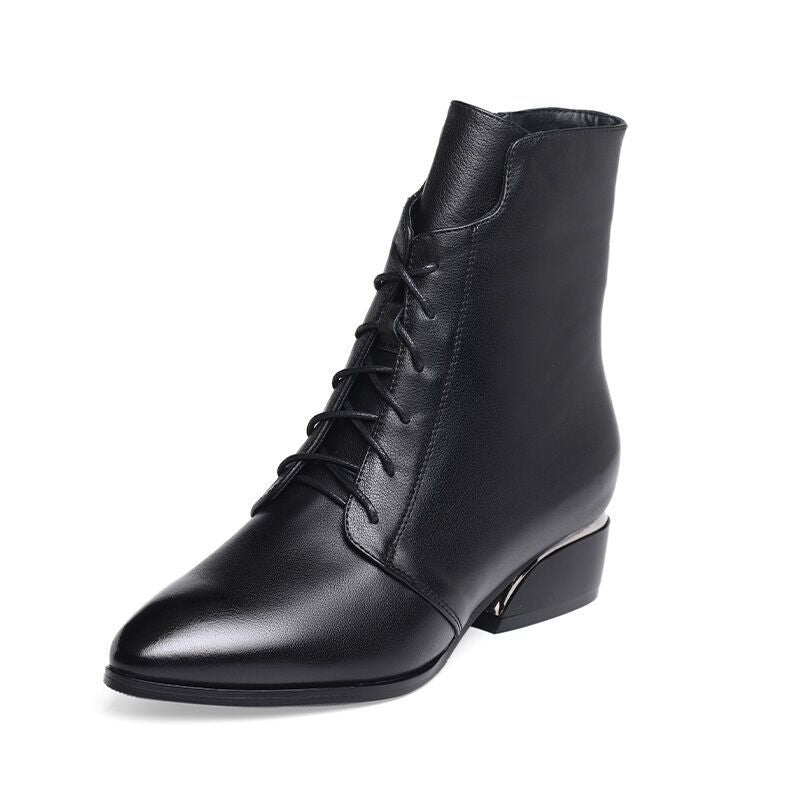 New Style British Short Boots Women's Chunky Heel Fashion