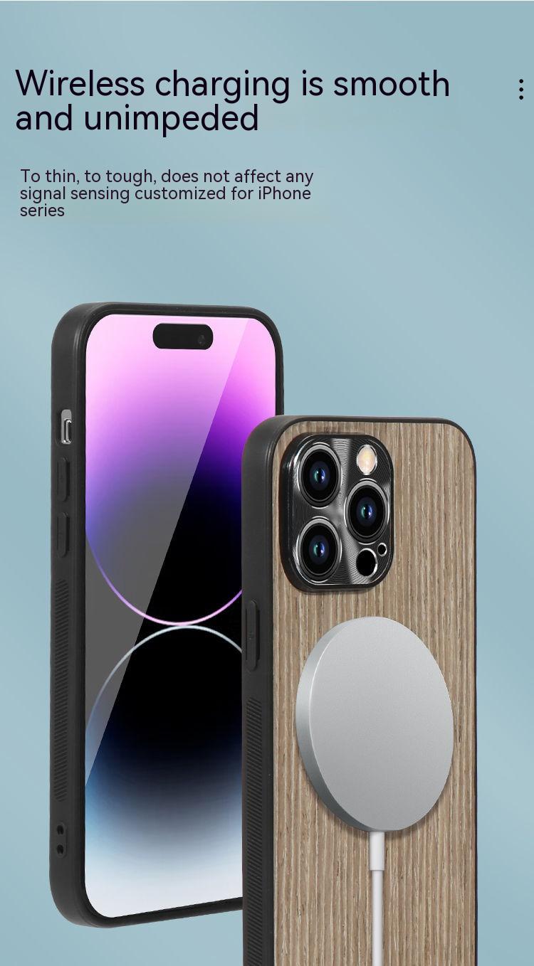 Wood Magnetic All-inclusive Ultra-thin Phone Case