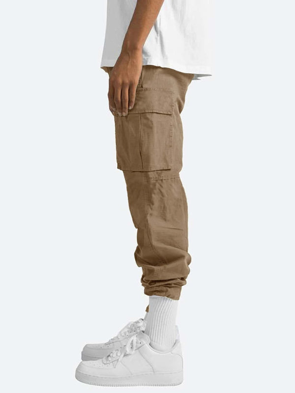 Men's Solid Color Relaxed Cargo Pants