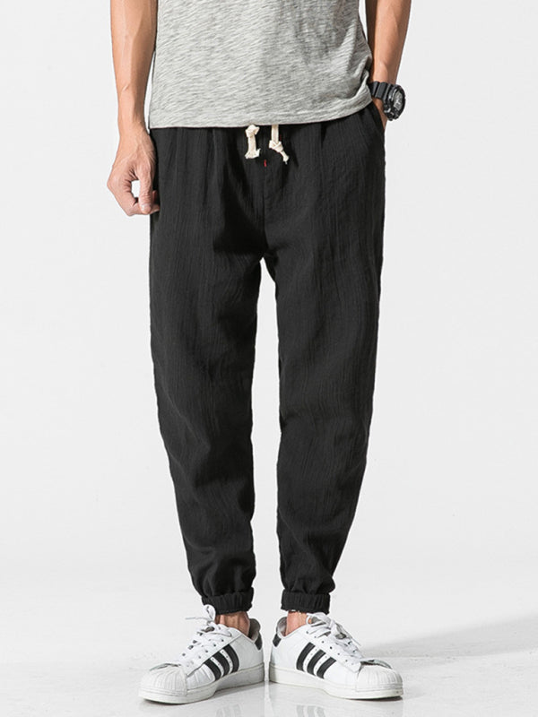 Men's Solid Color Linen Pants