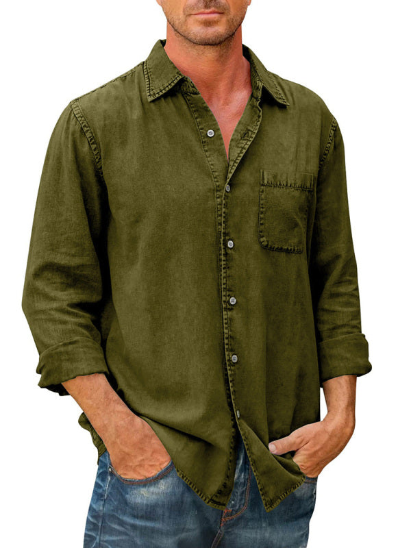 Men's Long Sleeve Denim Shirt