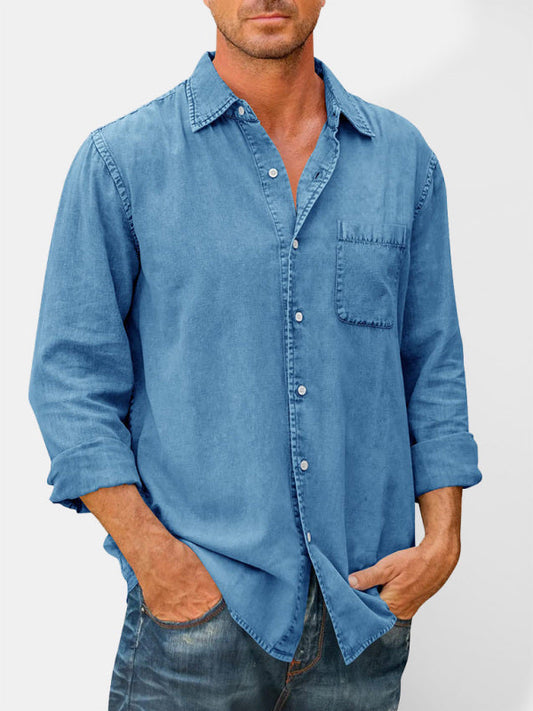 Men's Long Sleeve Denim Shirt