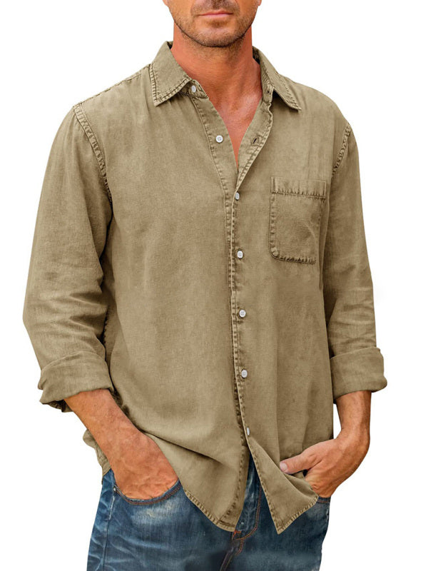 Men's Long Sleeve Denim Shirt