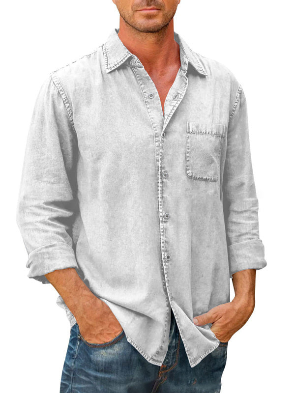 Men's Long Sleeve Denim Shirt