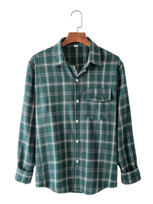 Men's Everyday Plaid Print Long Sleeve Shirt