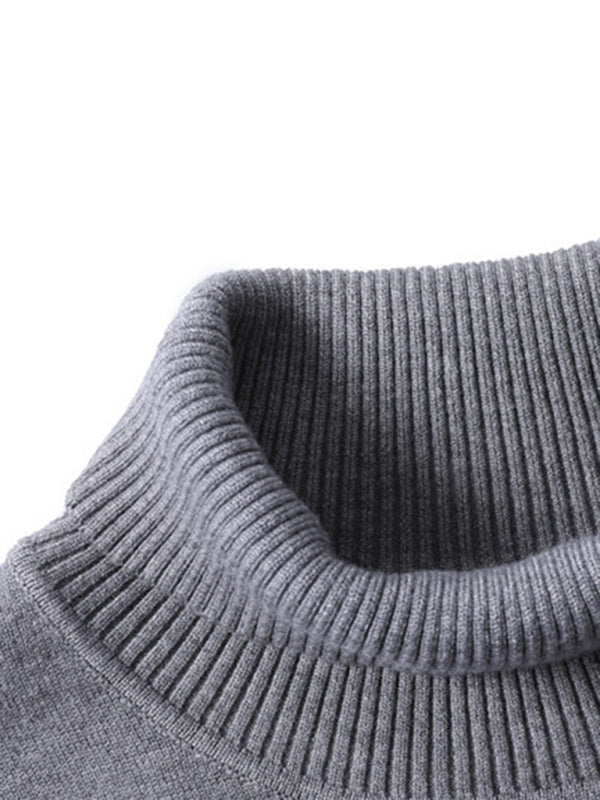 Turtleneck Men's Pullover Sweater Casual Knitwear