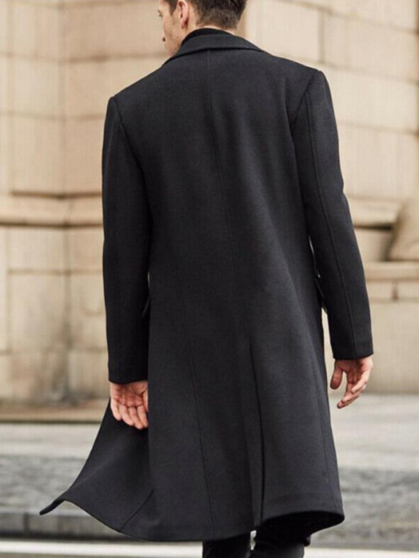 Men's Long Woolen Coat