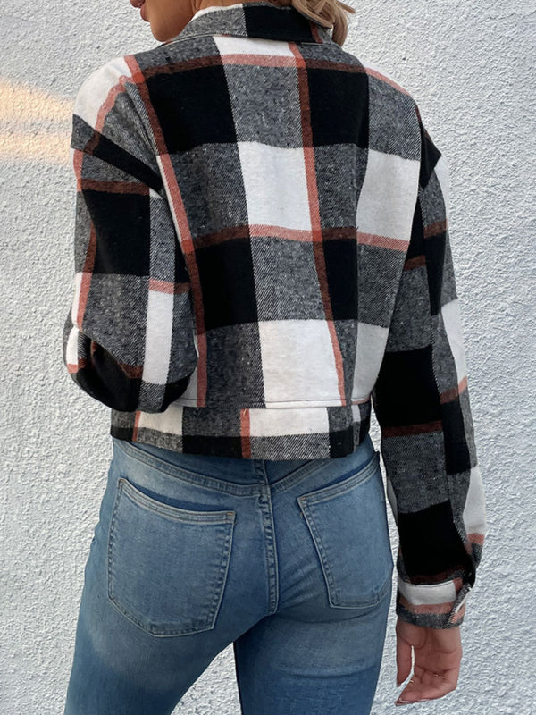 Plaid Cross-Border Long-Sleeved Shirt Jacket