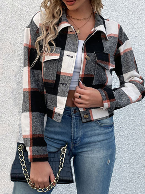 Plaid Cross-Border Long-Sleeved Shirt Jacket